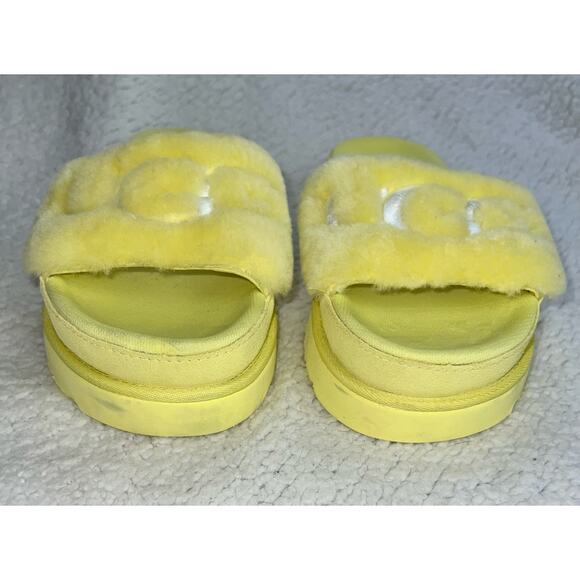 UGG Womens Slides/Slippers Shoes Yellow Rare Lambswool Treadlite Sz 6 - k6 - Picture 7 of 9